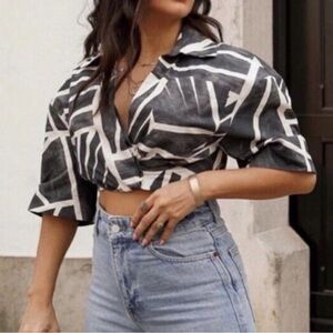 Zara Printed Crop top